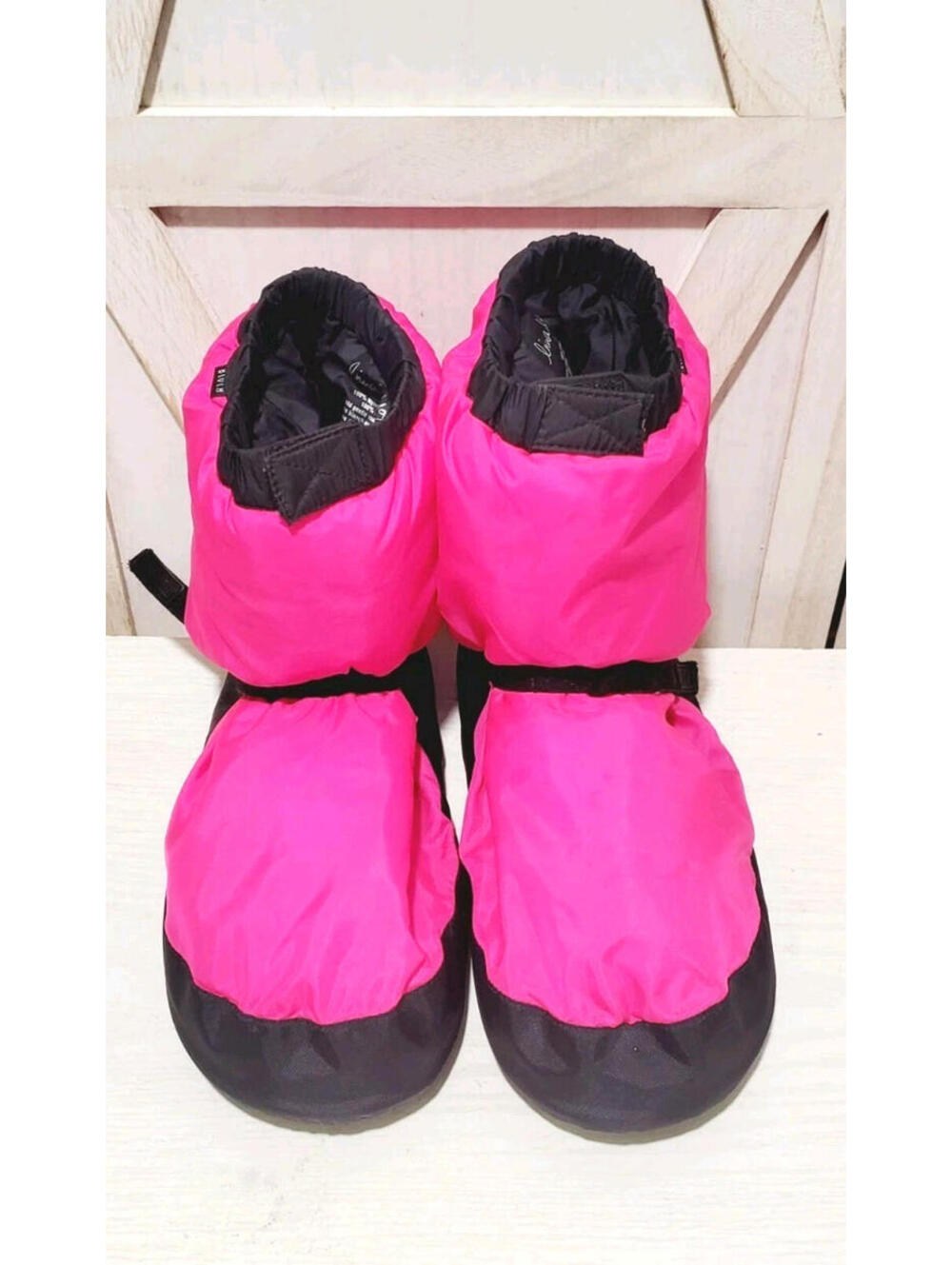 Bloch x Linna & Max Warm‑Up Dance Booties – Adult Size L – Pink And Black